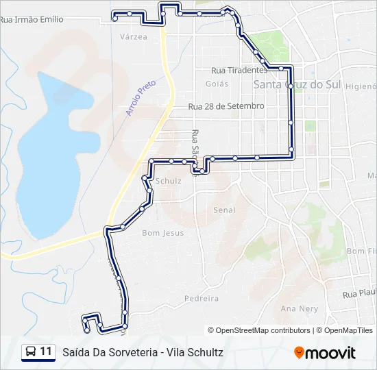 11 Bus Line Map