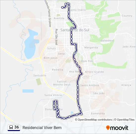 36 Bus Line Map