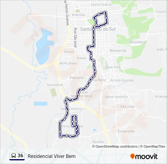 36 Bus Line Map
