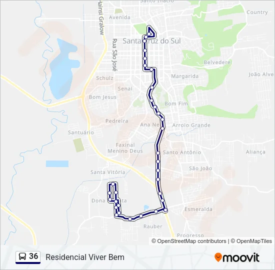 36 Bus Line Map