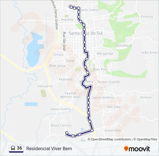 36 Bus Line Map