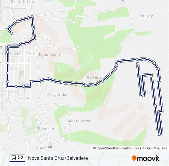 52 Bus Line Map