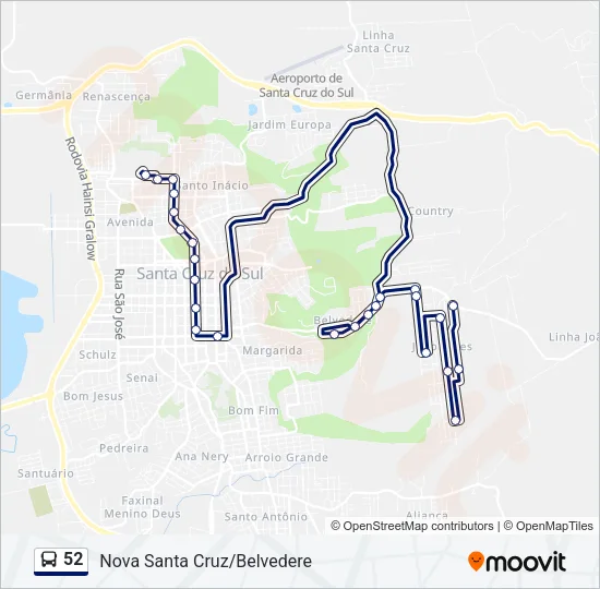 52 Bus Line Map