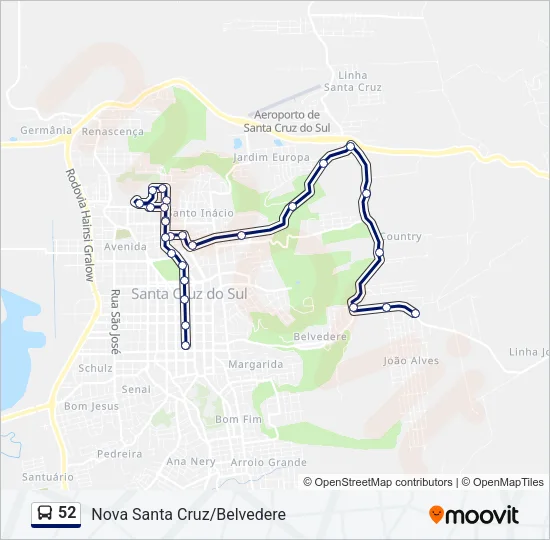 52 Bus Line Map