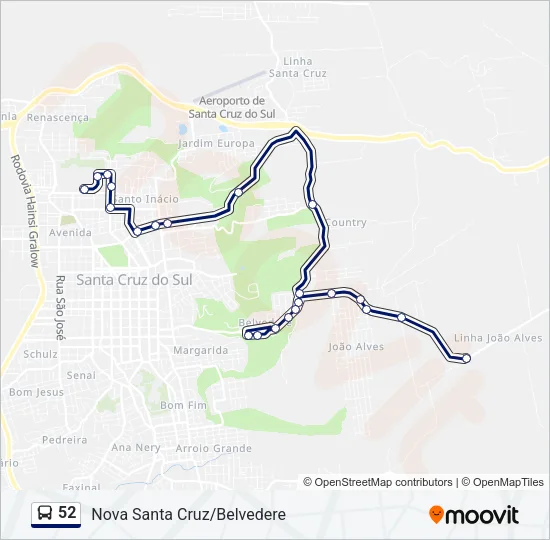 52 Bus Line Map