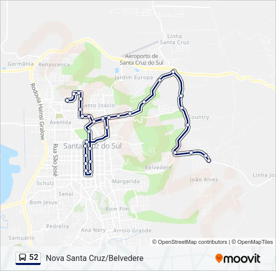 52 Bus Line Map