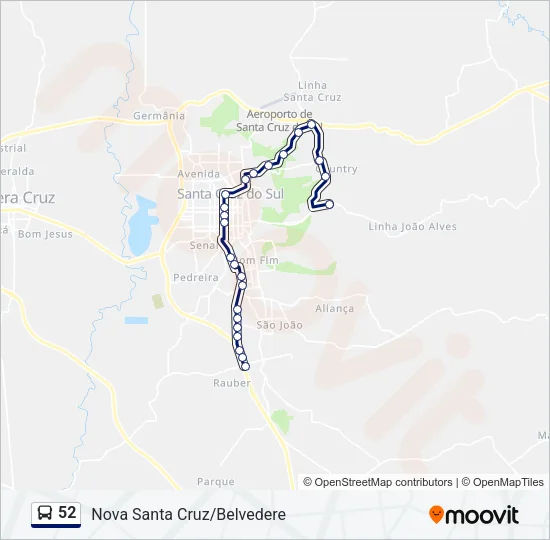 52 Bus Line Map
