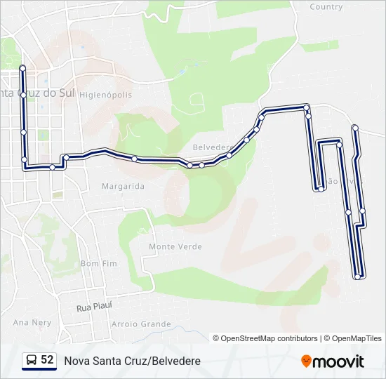 52 Bus Line Map