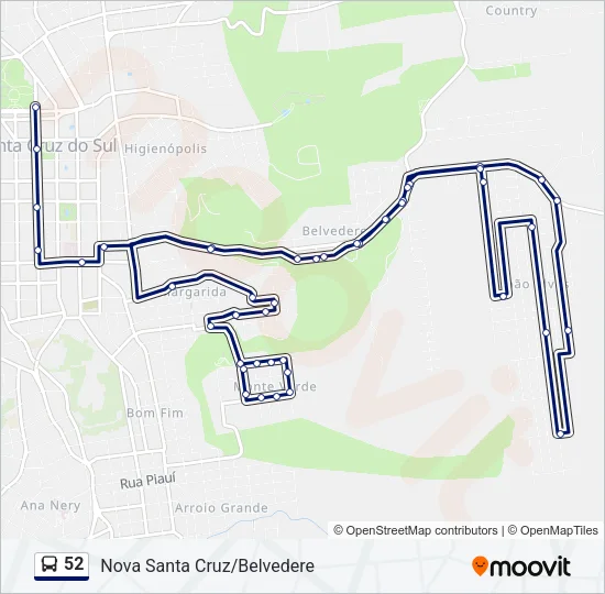 52 Bus Line Map