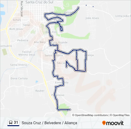 31 Bus Line Map