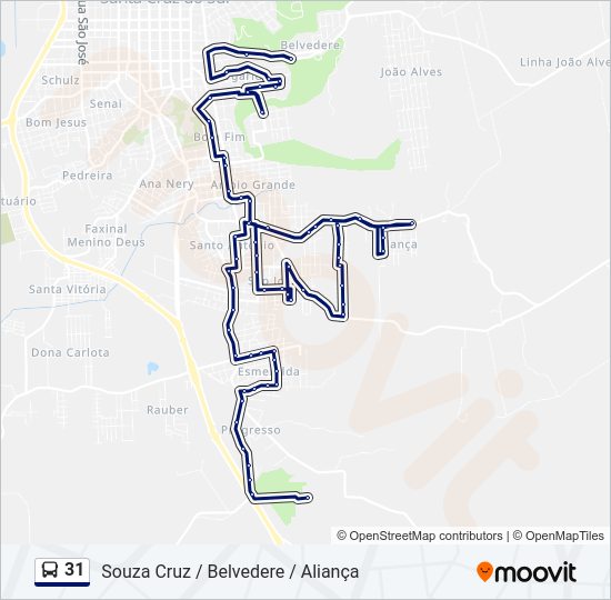 Mapa de 31 de autobús