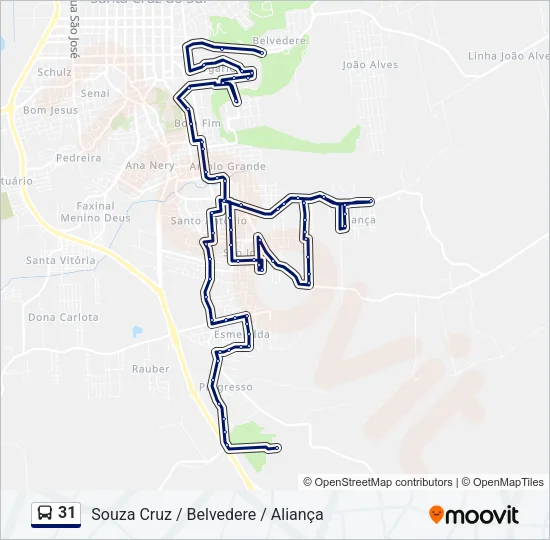 31 Bus Line Map