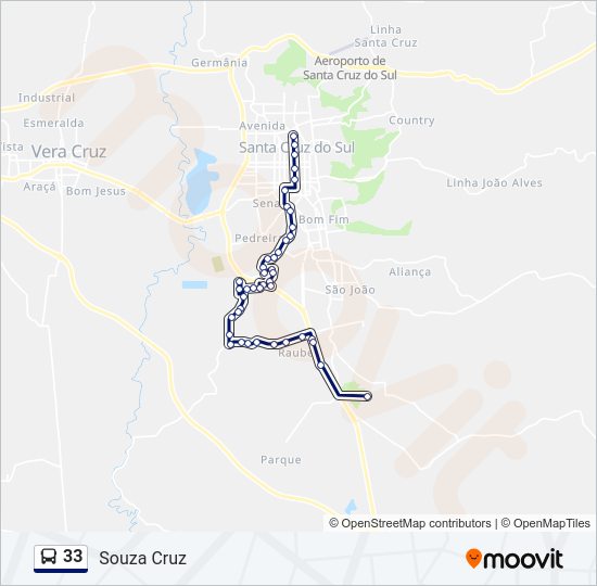 Mapa de 33 de autobús