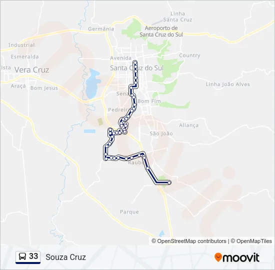 33 Bus Line Map