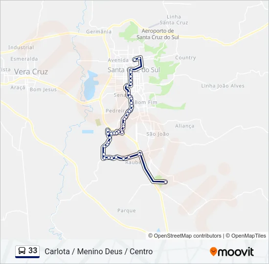 33 Bus Line Map