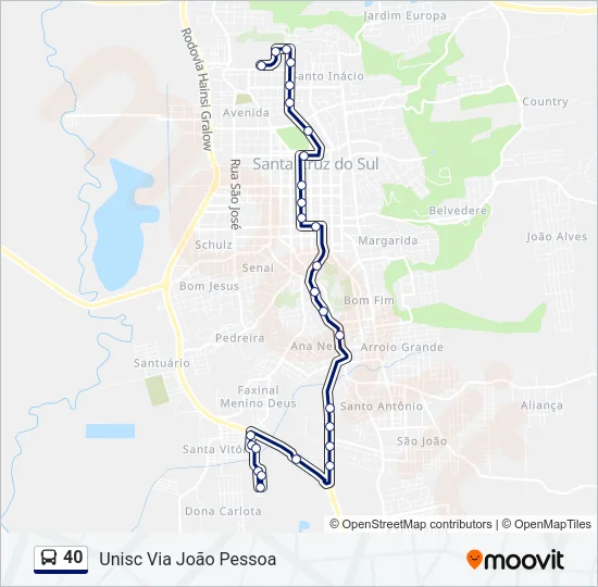 40 Bus Line Map
