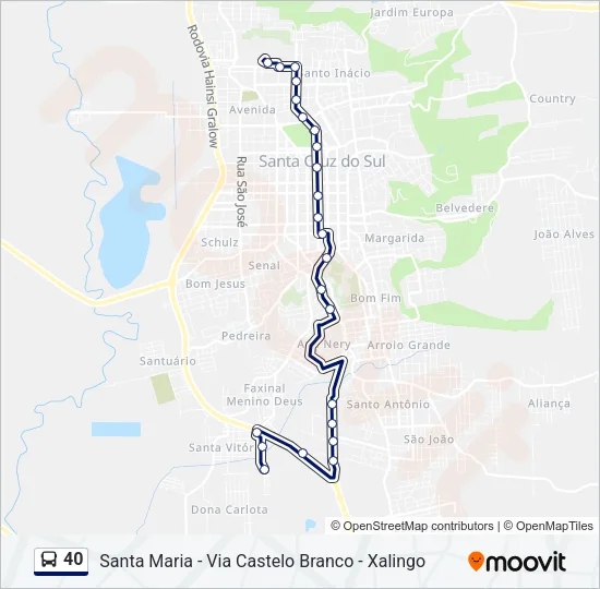 40 Bus Line Map