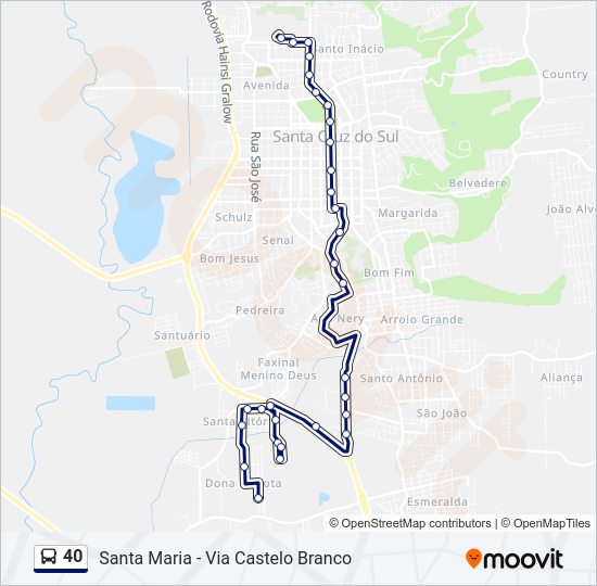 40 bus Line Map