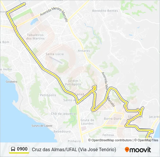0900 Bus Line Map