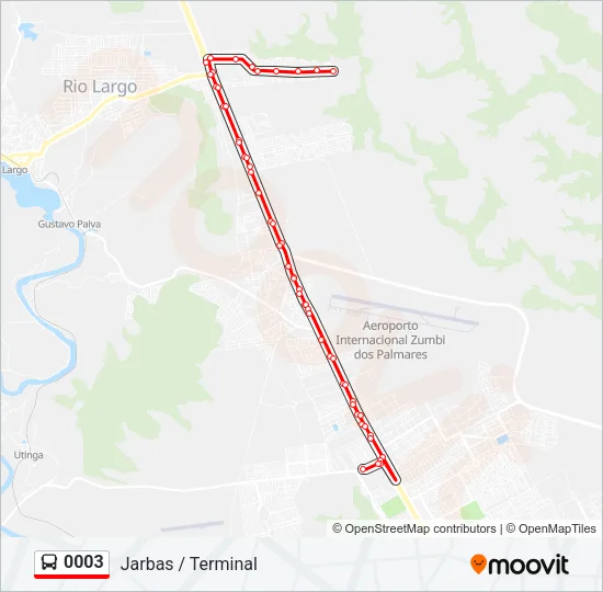 Mapa de 0003 de autobús