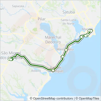 Rota da linha 97: horários, paradas e mapas - São Miguel Dos