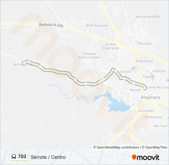 Mapa da linha 703 de 