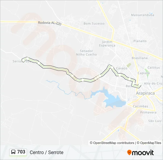 703 Bus Line Map