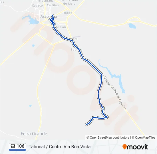 106 Bus Line Map