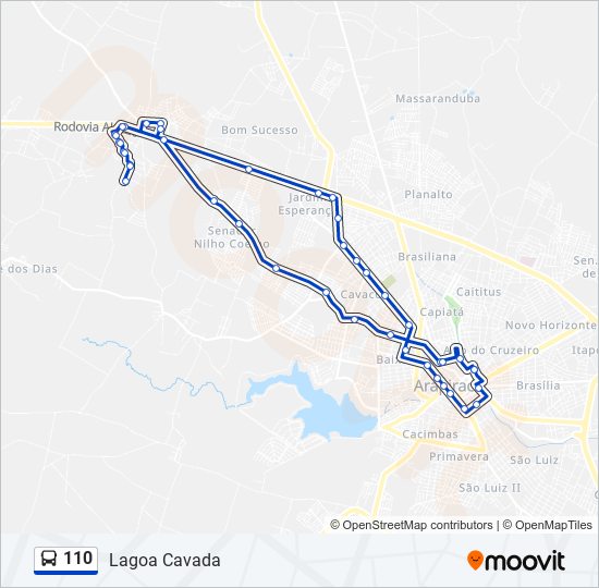 Mapa de 110 de autobús