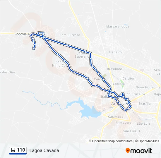 110 Bus Line Map