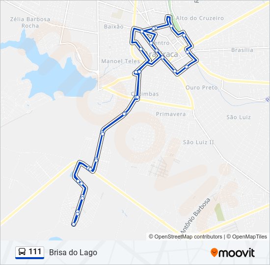 111 bus Line Map