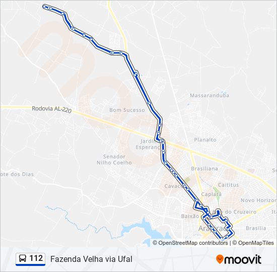 Mapa de 112 de autobús