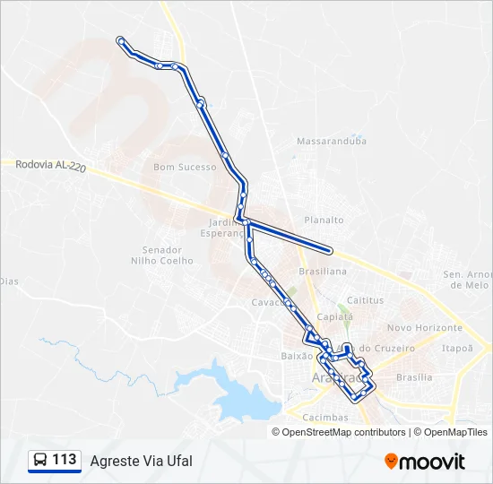113 Bus Line Map