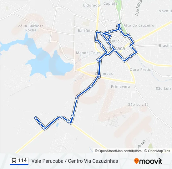 114 Bus Line Map