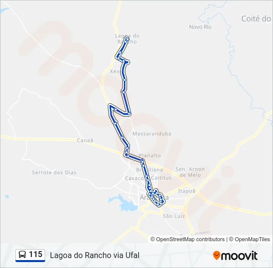 115 Bus Line Map
