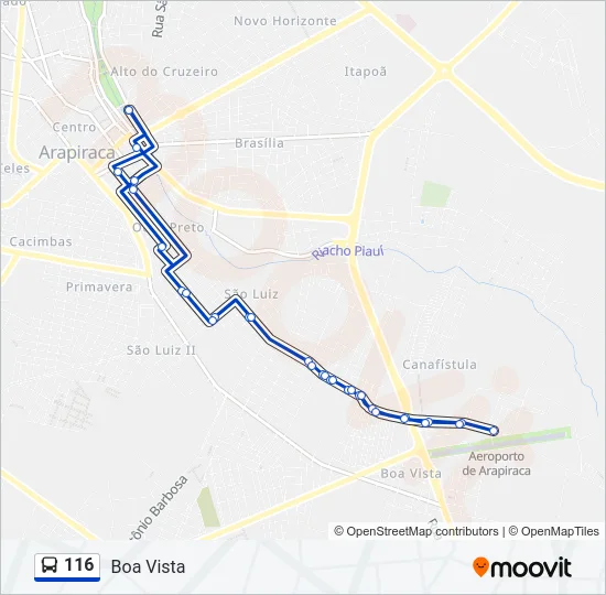 116 Bus Line Map