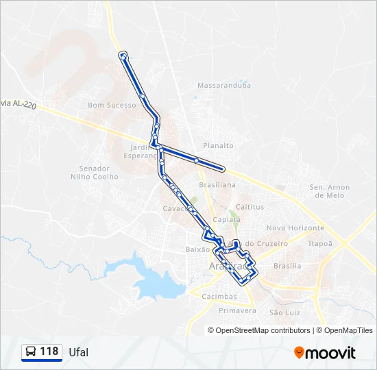 118 Bus Line Map
