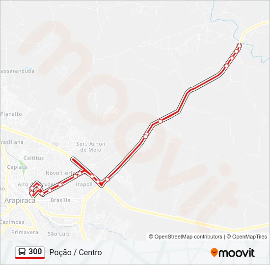 300 Bus Line Map