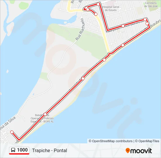 1000 Bus Line Map