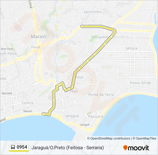 0954 Bus Line Map