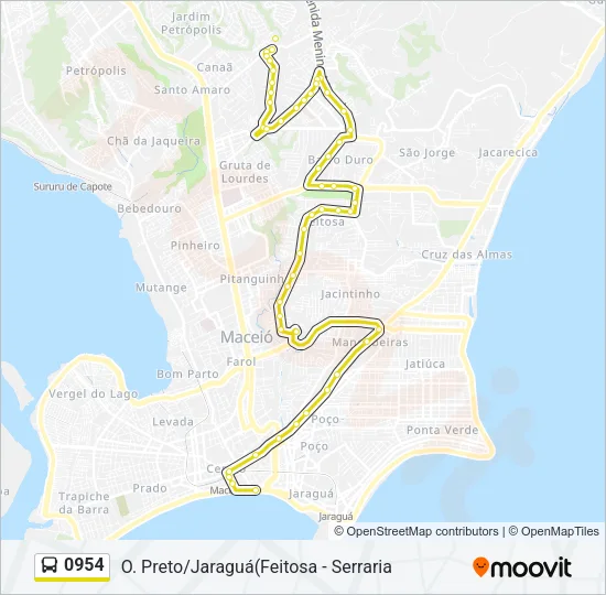 0954 Bus Line Map