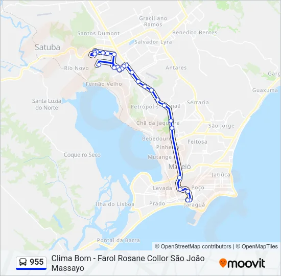 955 Bus Line Map
