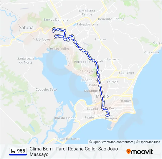 955 Bus Line Map