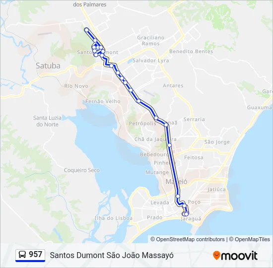 957 Bus Line Map