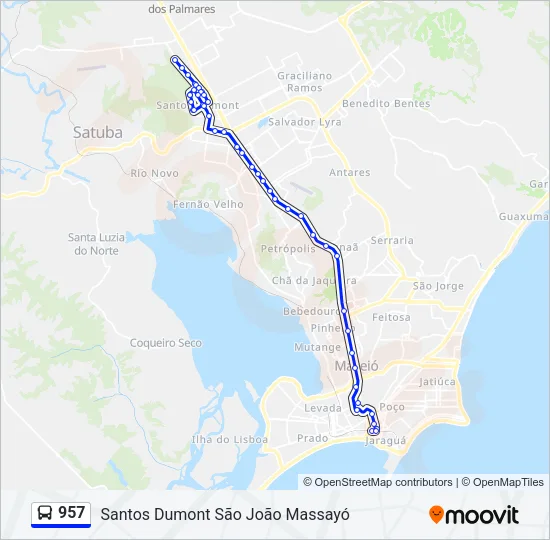 957 Bus Line Map