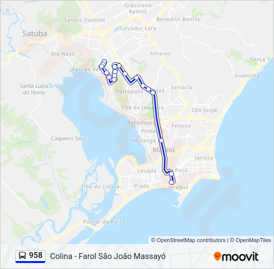 958 Bus Line Map