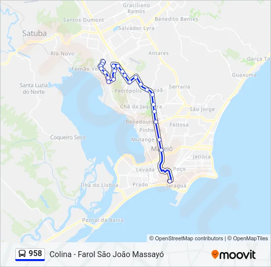 958 Bus Line Map