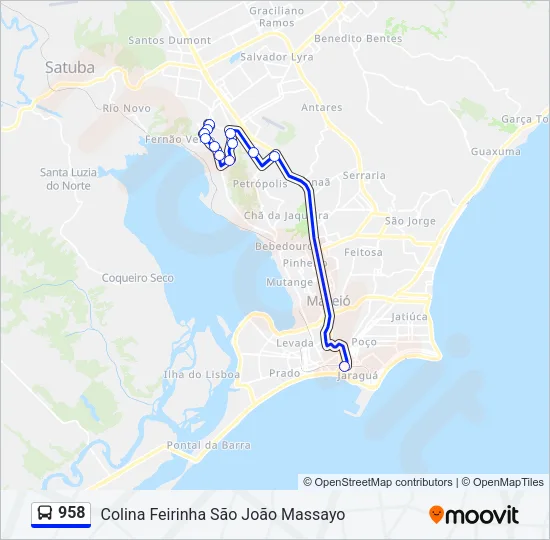 958 Bus Line Map