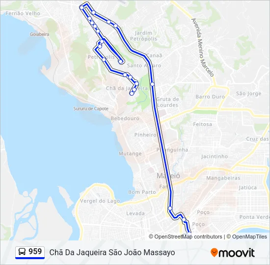 959 Bus Line Map