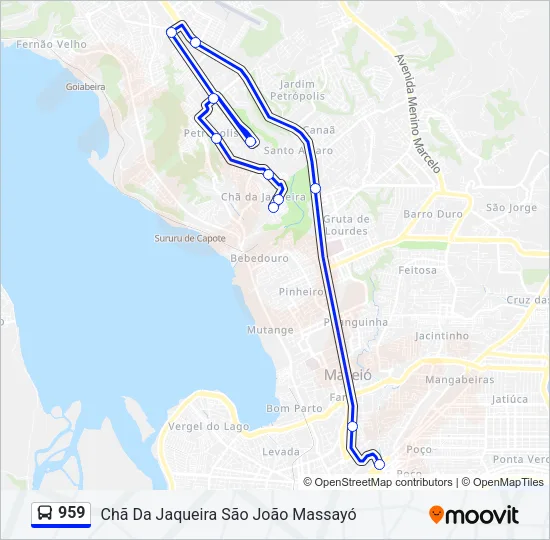 959 Bus Line Map